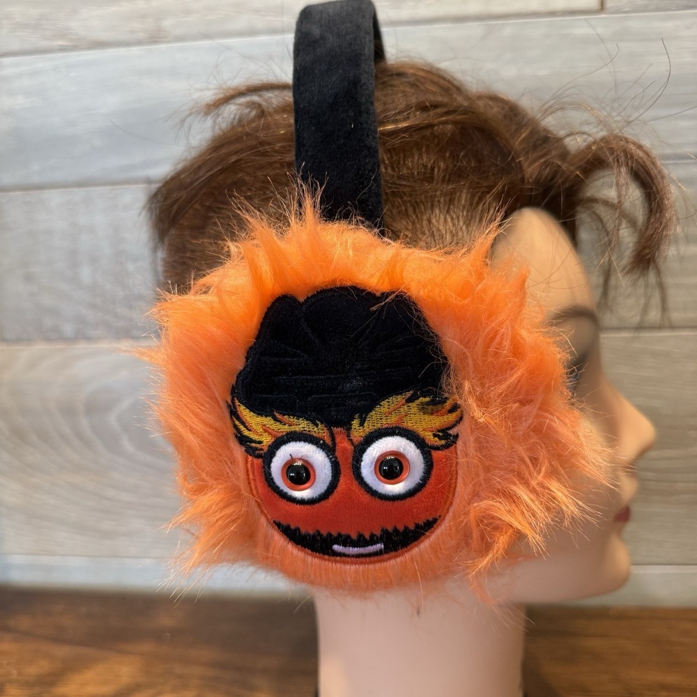 Flyers Gritty Ear Muffs NHL Philadelphia  2024 Earmuffs Orange Black